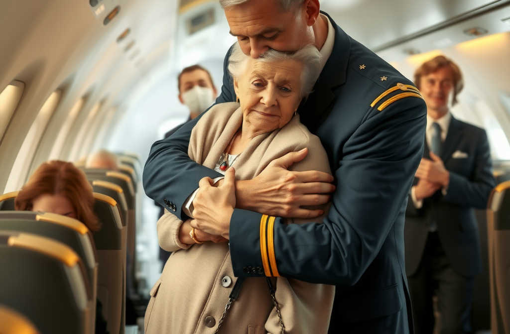 A tense atmosphere dominated Business Class, with passengers casting hostile looks at the elderly lady as she took her seat, but the aircraft’s captain finally addressed her at the flight’s end.