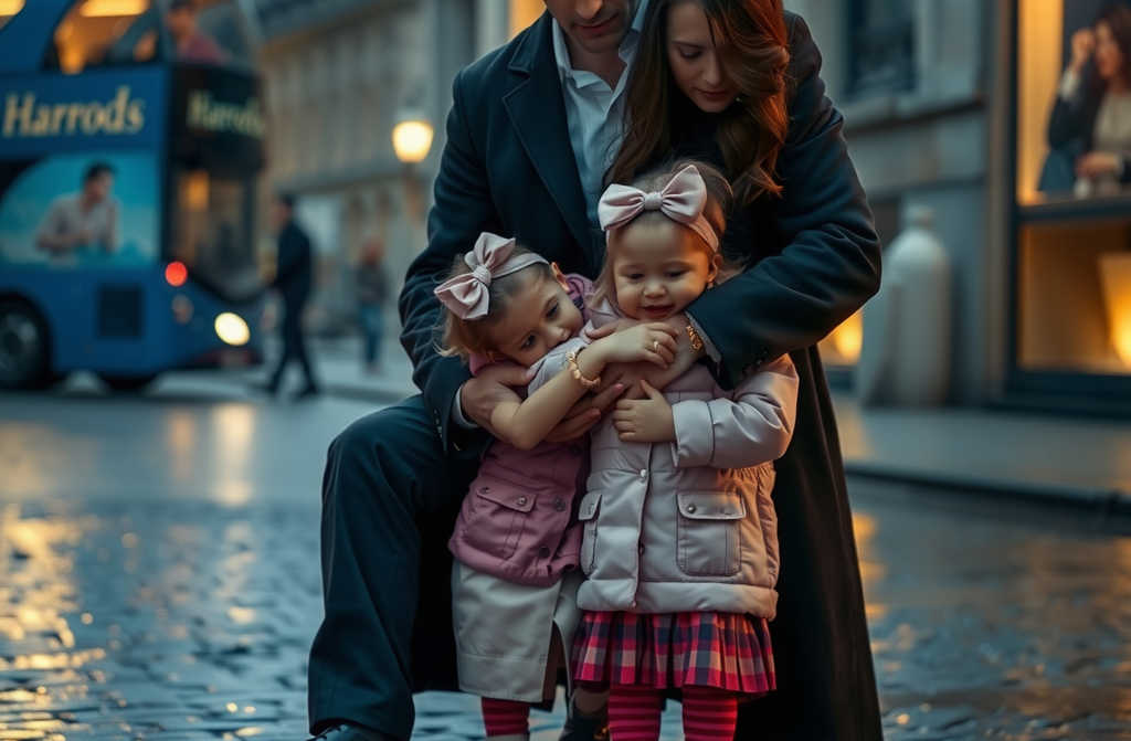 A millionaire spots his childhood sweetheart begging on the streets with his twin daughters — What he does next is simply unbelievable…