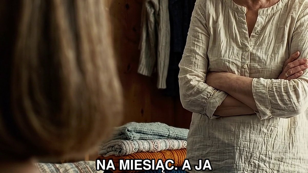 Grzesiek pakował moje rzeczy do walizki, którą sam przyniósł z pawlacza. Składał swetry tak starannie, jakby naprawdę wierzył, iż pomaga. A ja stałam w drzwiach sypialni, patrzyłam na jego wypchany plecak służbowy leżący w kącie, i myślałam o tym, iż człowiek, z którym przeżyłam jedenaście lat, właśnie pakuje mnie do wyjazdu, o który nikt mnie nie zapytał.