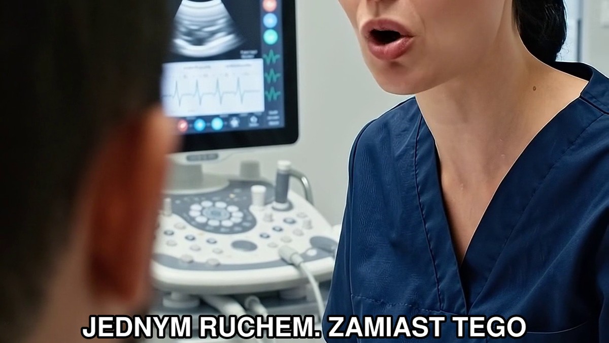 Dłoń Koby w dłoni pielęgniarki
