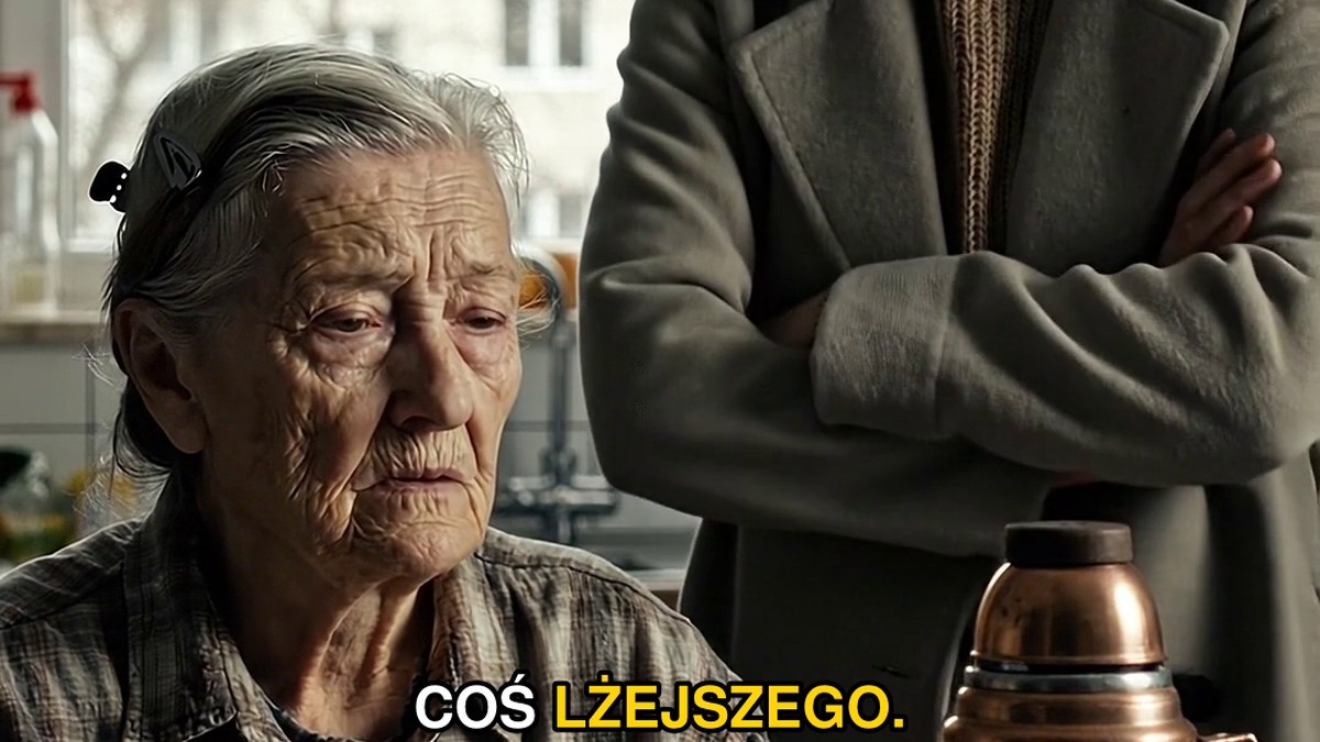 Miedziany termos na parapecie
